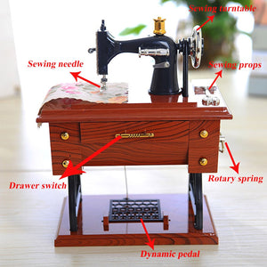 Wood Mini Sewing Machine Music Box (BUY 2 GET FREE SHIPPING)