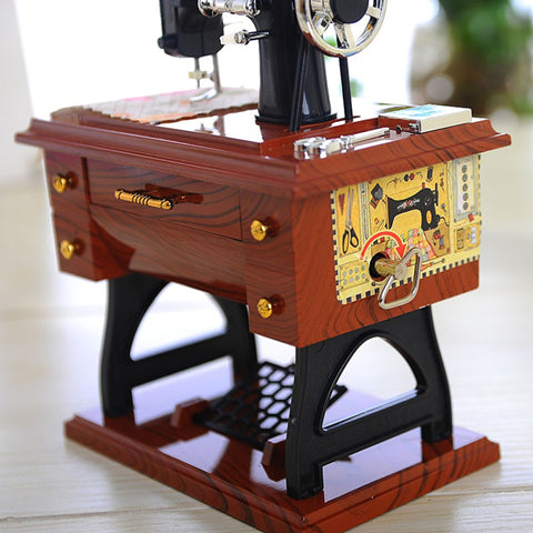 Wood Mini Sewing Machine Music Box (BUY 2 GET FREE SHIPPING)