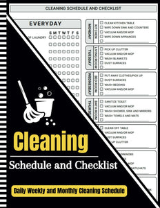📝Daily Weekly and Monthly Cleaning Schedule📔
