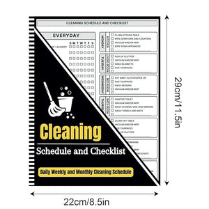 📝Daily Weekly and Monthly Cleaning Schedule📔