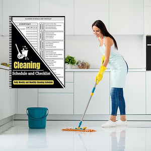 📝Daily Weekly and Monthly Cleaning Schedule📔