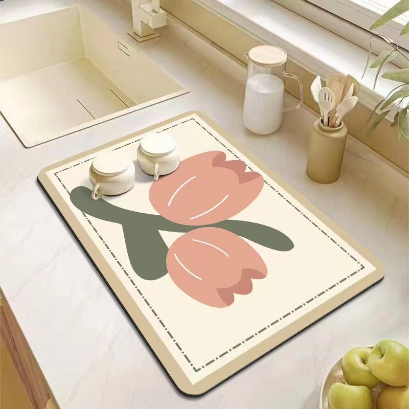 💗Mother's Day Hot Sale 49% OFF-Kitchen Super Absorbent Draining Mat (BUY 2 GET FREE SHIPPING)