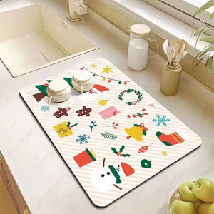 💗Mother's Day Hot Sale 49% OFF-Kitchen Super Absorbent Draining Mat (BUY 2 GET FREE SHIPPING)