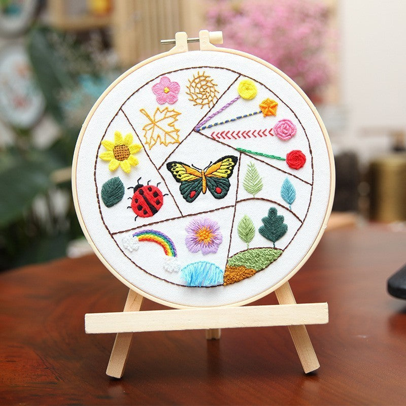 Animal embroidery practice (Basic 3-piece set)—Beginner Practice Kit