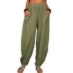 Loose cotton linen casual harem pants