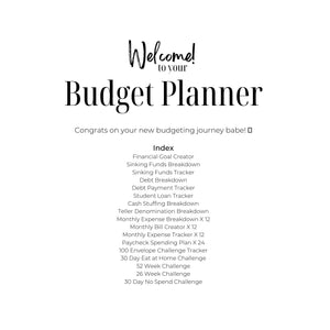 2024 12 Month Budget Planner
